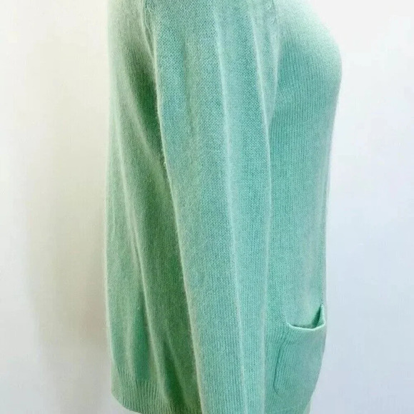 NWT H&M BASIC Women Long Sleeve Open Front Green Casual Cardigan Sweater Small - Picture 9 of 12